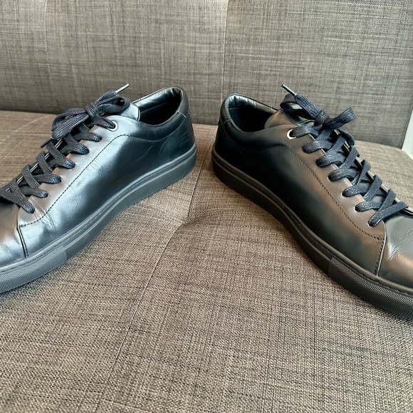 Men's Black Size 14 Medium Good Man Brand Edge Leather Lo-Top Sneakers like new - Picture 5 of 8